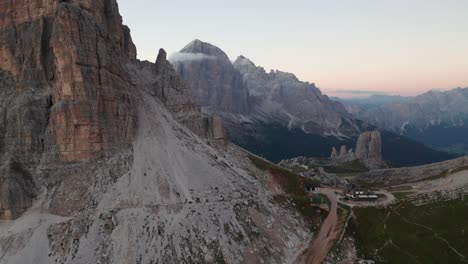 rifugio averau mountain hut in dolomites