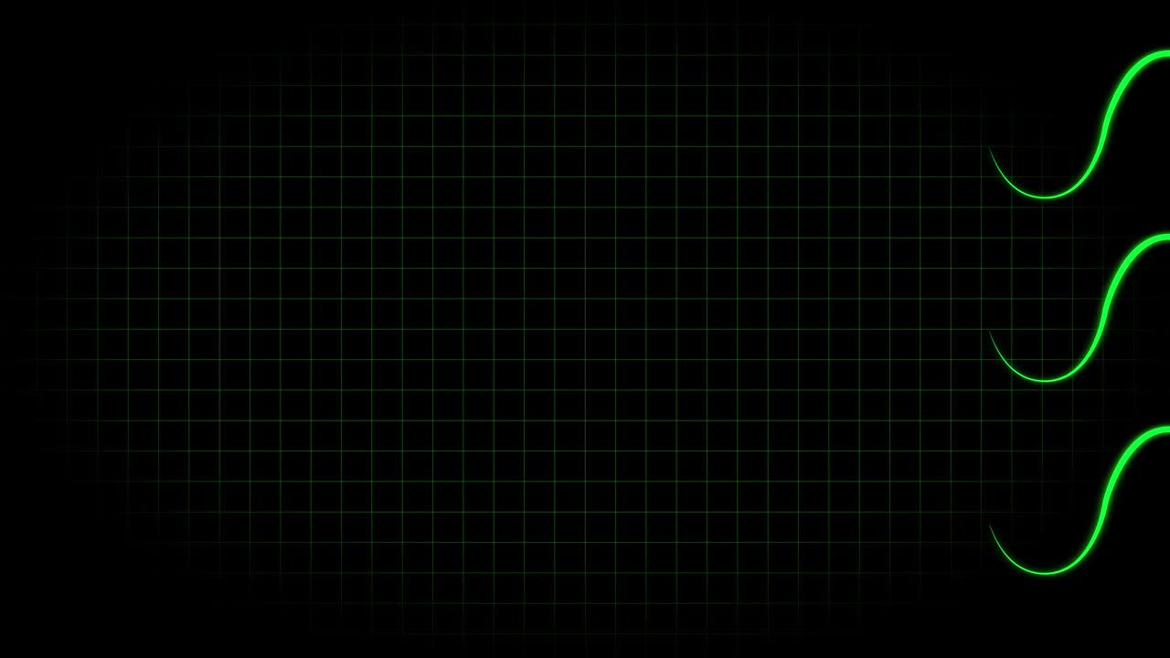 전기 심장 기록 오실로스코프 파동 형태 애니메이션 모션 그래픽