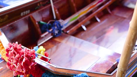 decorated boat at khlong lat mayom market