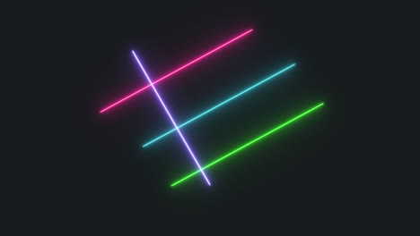 Ein-Einfaches-Vaporwave-Logo-Aus-Drei-Schrägen-Linien-Und-Einem-Umgedrehten-Dreieck,-Gefüllt-Mit-Einem-Warmen-Farbverlauf