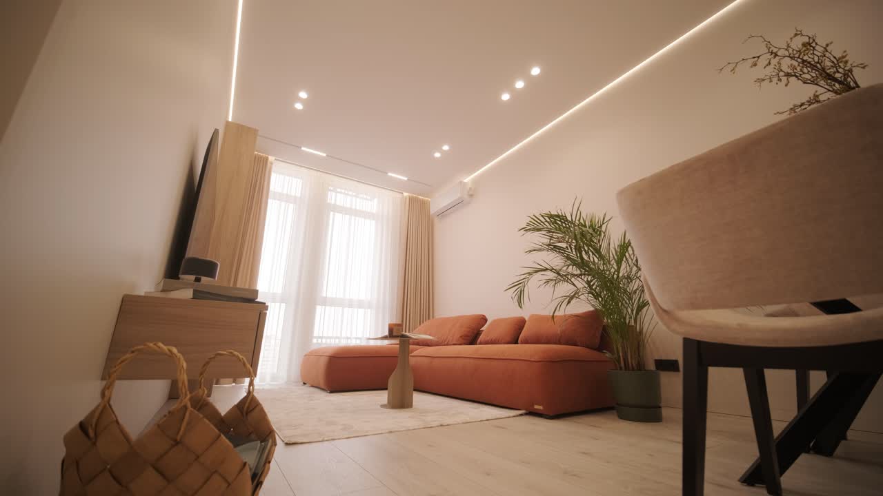 Modern Orange Sofa Living Room