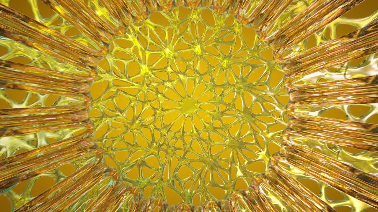 абстрактный цветущий цветок на золотом фоне