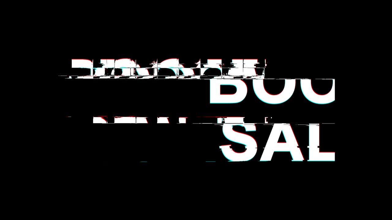 글리치 효과 텍스트 디지털 tv 왜곡 4k 루프 애니메이션