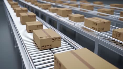 automated warehouse system handling packages on conveyor belt with efficient sorting and delivery solutions to optimize logistics operations