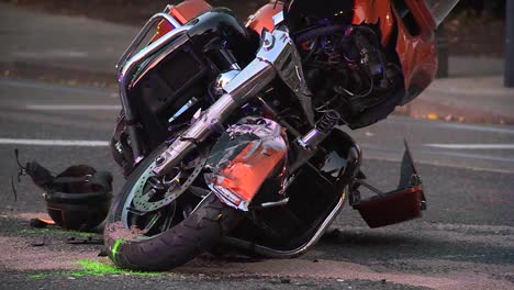 aftermath of a motorcycle crash