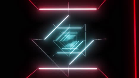túnel de neón brillante