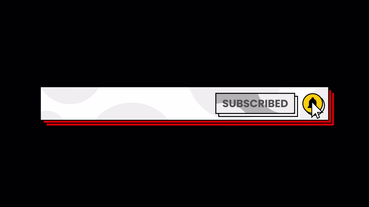 Animated YouTube Subscribe Button and Notification Bell Click