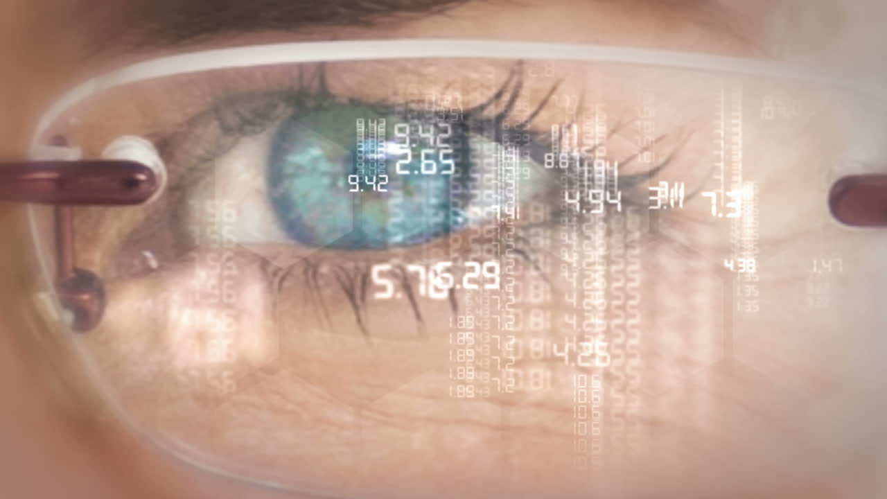 matrice di occhiali digitali