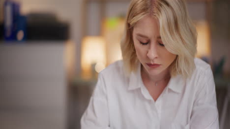 woman worried about insolvency counting debt on calculator