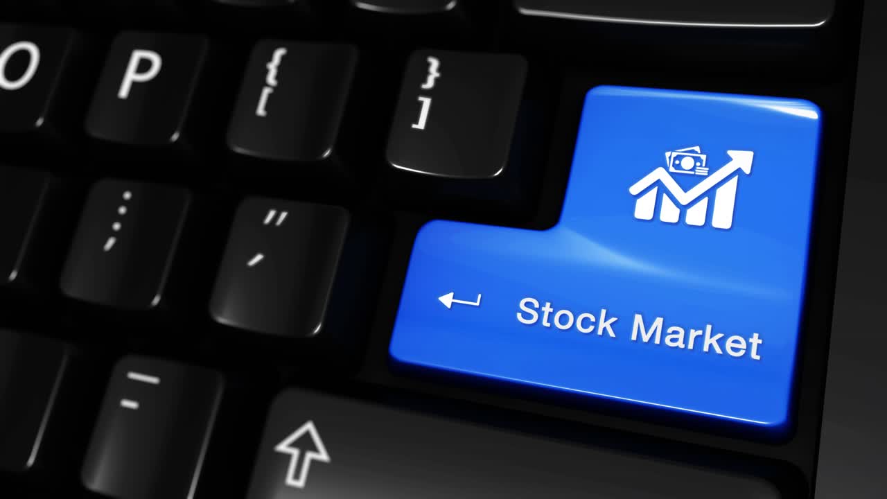 Aksjemarkedsknapp på tastatur