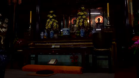 altar in a buddhist temple