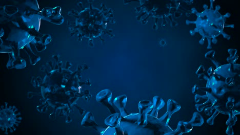 coronavirus abstracto que se mueve en la célula del virus - gráficos en movimiento (bucle)