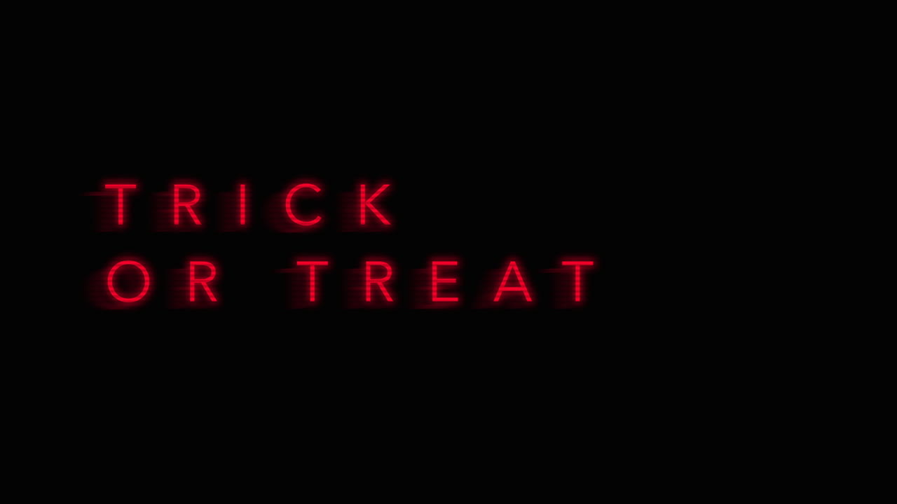 mensaje de truco o trato retro: fallos de vhs en la televisión de época