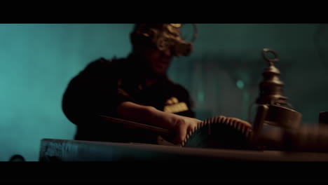 steampunk horror scene