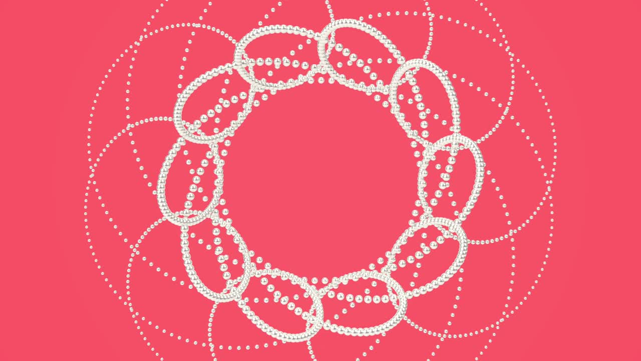 mandala decorativa metálica floral, ornamento geométrico de encaje, fondo vintage en bucle. decoración creativa abstracta, gráfico en movimiento