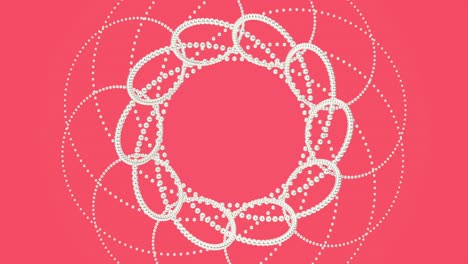 mandala decorativa metálica floral, ornamento geométrico de encaje, fondo vintage en bucle. decoración creativa abstracta, gráfico en movimiento