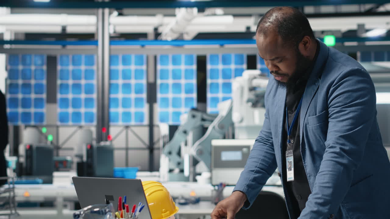Man working as an engineer in a factory