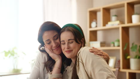 two women enjoying a heartfelt moment together