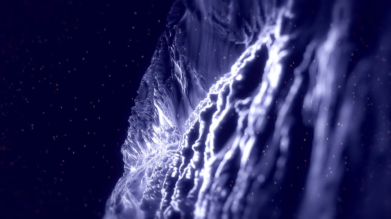 추상적인 모양은 날아다니는 숫자를 가진 배경 애니메이션입니다.