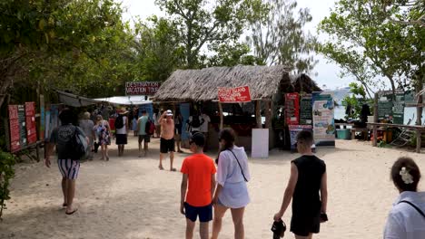 small souvenir market at mystery island,vanuatu.