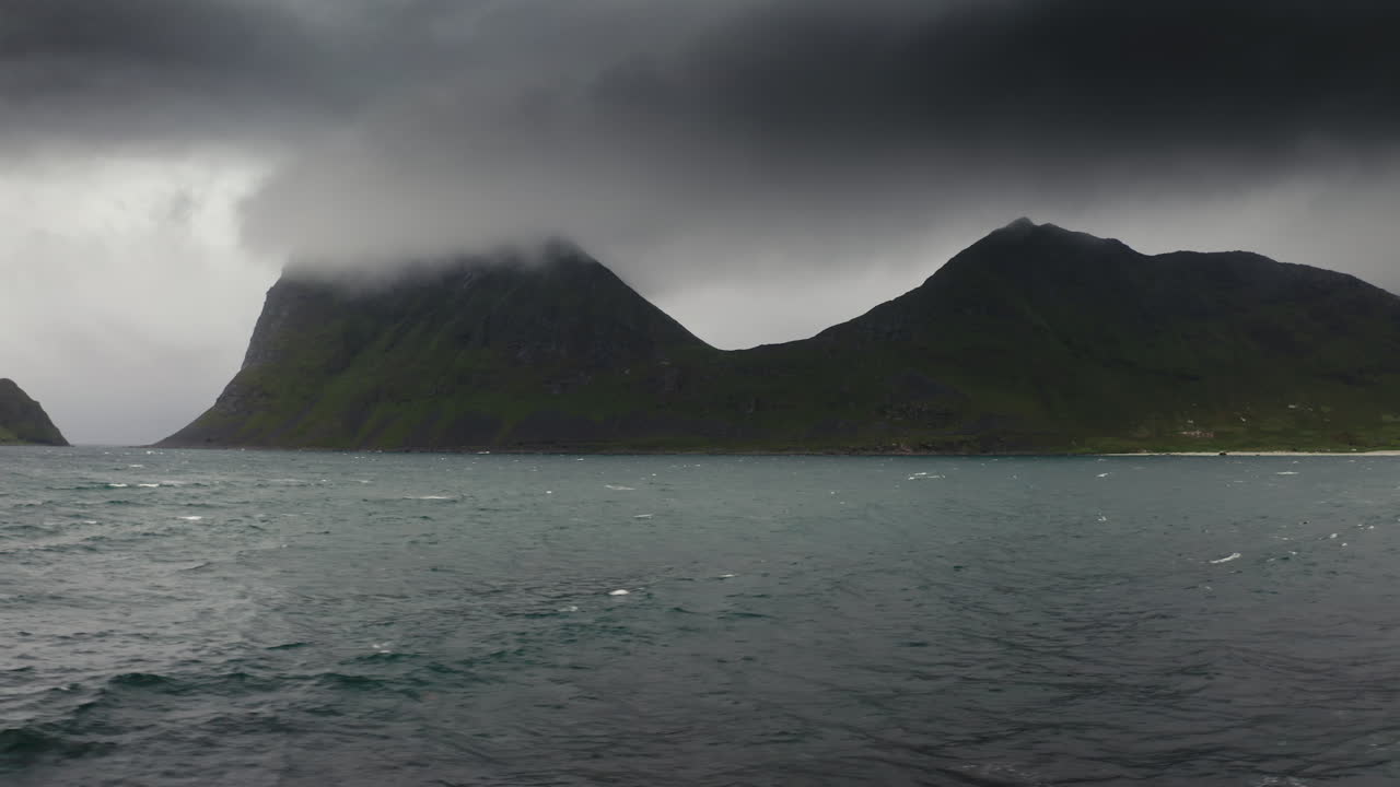 Lofoten Islands aerial landscape