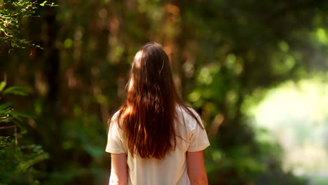 Slow motion beauty, female mystery dreamy allure, solitude travel
