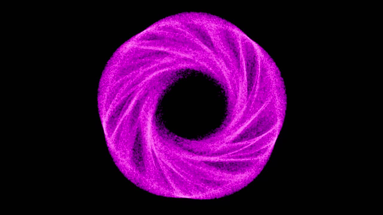 efectos visuales, vfx, portal de círculo púrpura en fondo negro animación en 3d