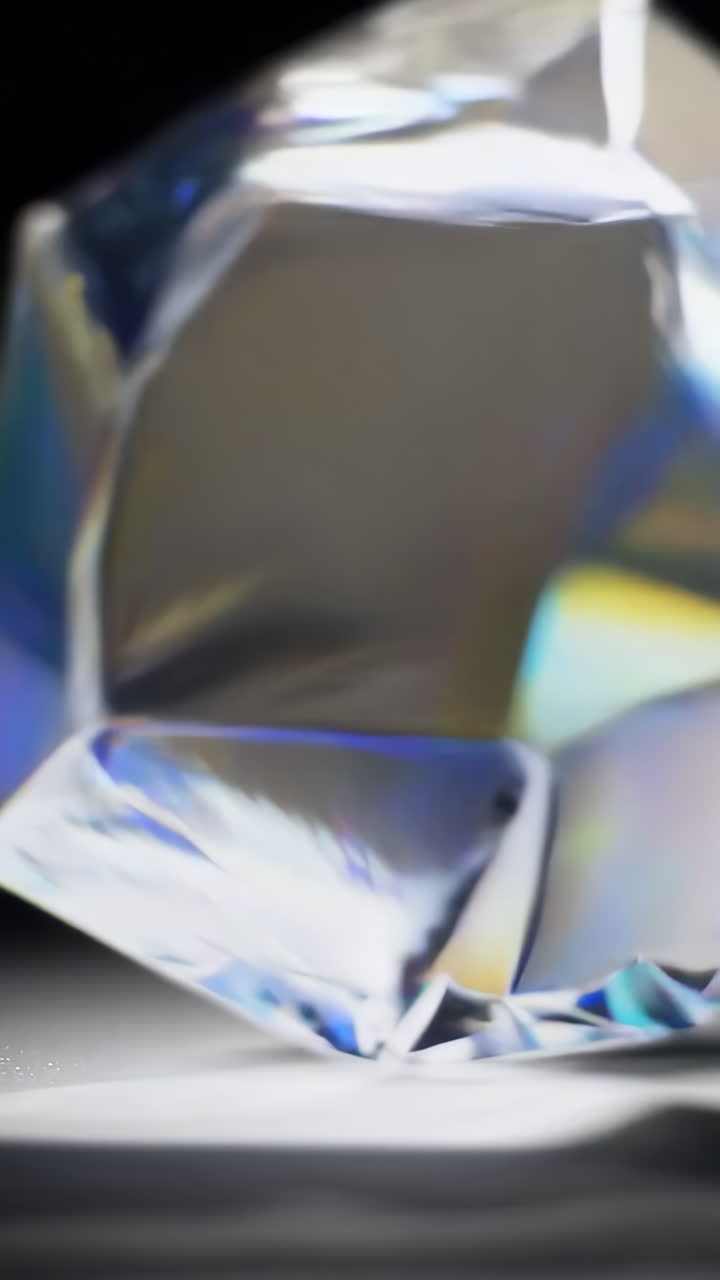 Close-up of a Facetted Crystal