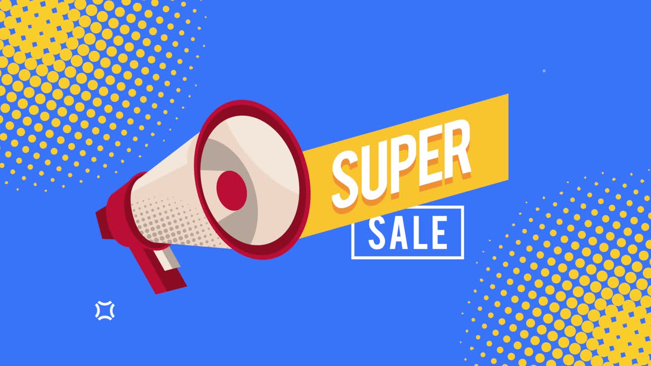 megaphone sale offer promotion animation