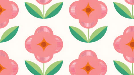 stylized pink floral pattern