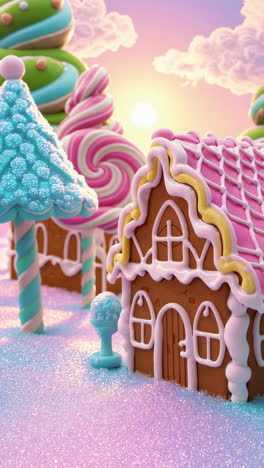 candy land gingerbread village