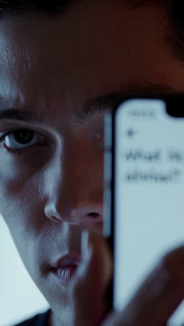 person looking at a smartphone