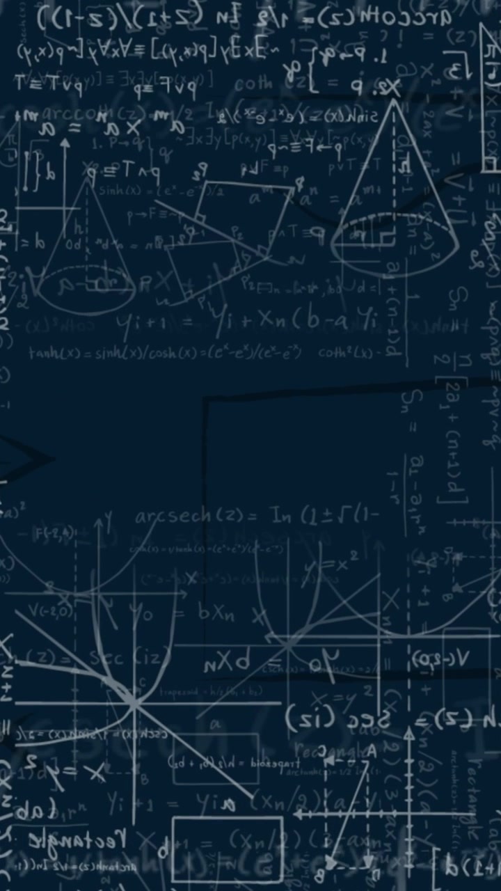 Animazione di elaborazione di dati matematici su sfondo scuro