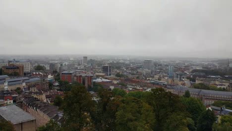 Still-aerial-cityscape-of-crowded-urban-development