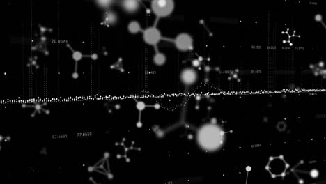 Mehrere-Wechselnde-Zahlen-Und-Molekulare-Strukturen-Schweben-Vor-Schwarzem-Hintergrund