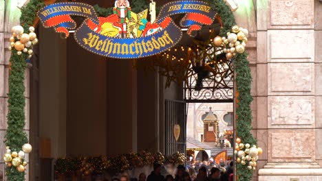 munich residenz christmas village entrance