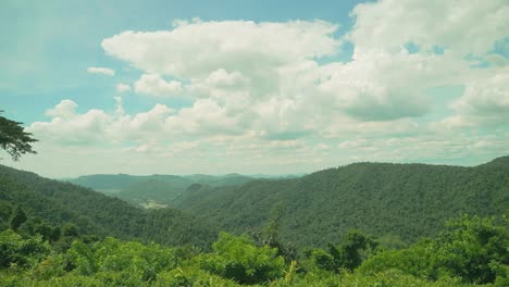 scenic viewpoint in khao yai national park, thailand with forest and valley