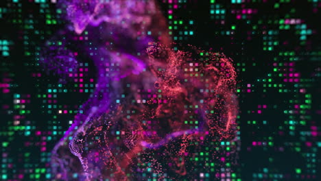 animation of glowing connections and data processing