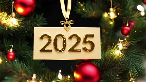 árbol de navidad con ornamento 2025