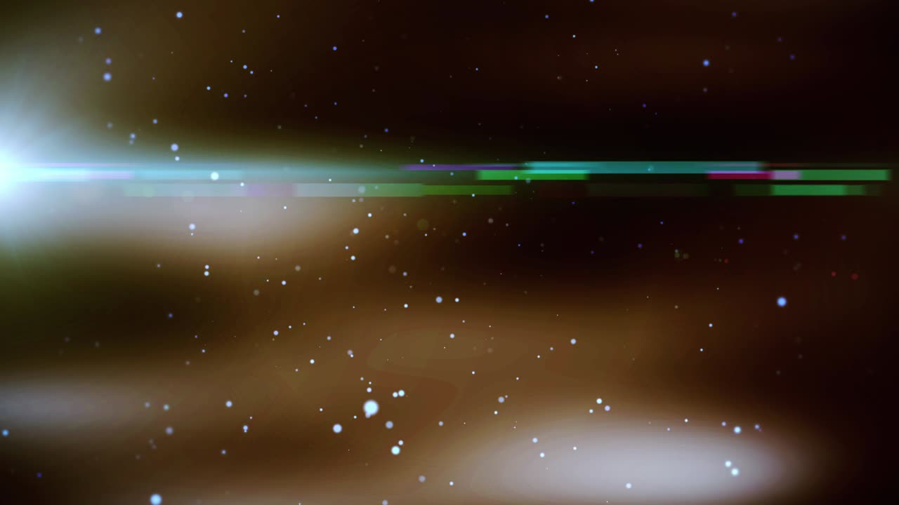 어두운 배경에서 반이는 입자 흐름