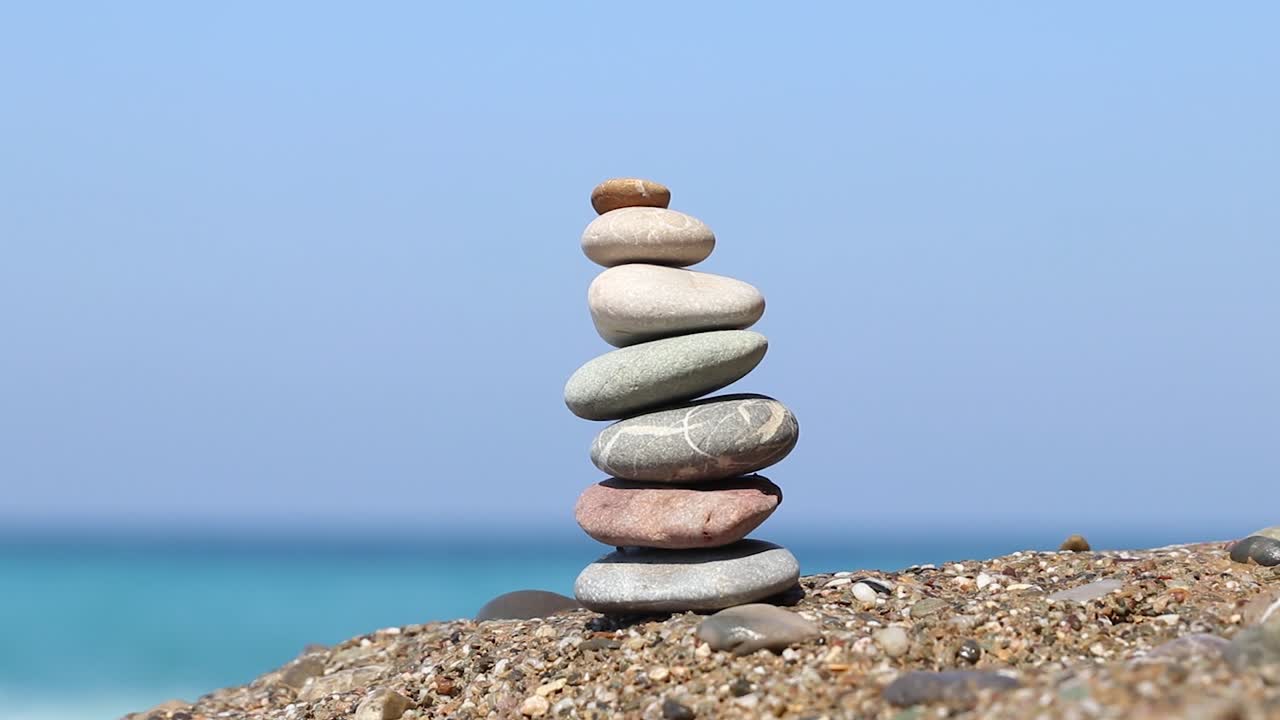 쌓인 돌의 전망