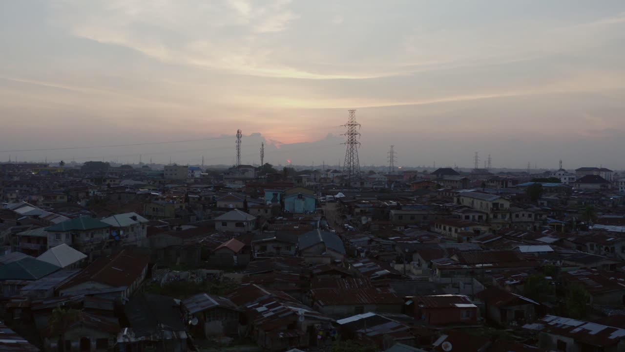 Town at Dusk Nigeria Drone 11
