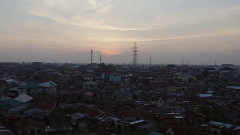 town at dusk nigeria drone 11