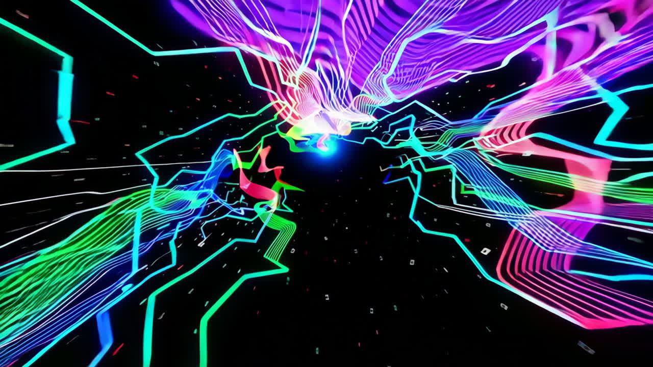 líneas brillantes abstractas túnel