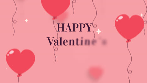 motion graphic of flat valentine's day background