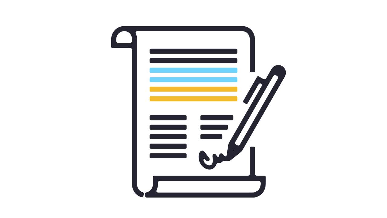 Contract Line Icon Animation