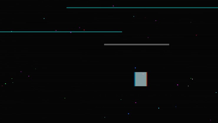 Digital Glitch Effect with Abstract Geometric Shapes and Noise