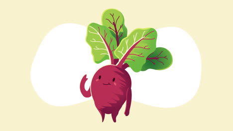 fresh radish vegetable character