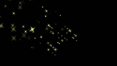 Animation-of-gold-stars-falling-on-black-background