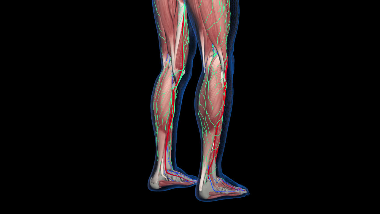Legs Anatomy Muscle And Nervous System With Alpha Channel